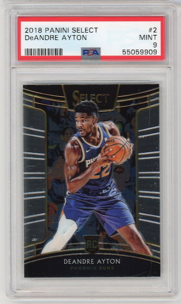 DeAndre Ayton 2018 Select Concourse PSA 9 Rookie (Foggy area on bottom left of case)
