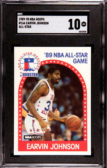 1989-90 NBA Hoops #166 Magic Johnson All Star SGC 10
