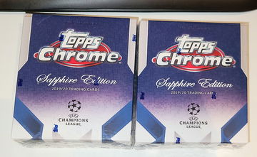 2x Topps Chrome UEFA Champions League Sapphire Sealed Boxes 