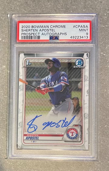 Sherten Apostel 2020 Bowman Chrome Auto PSA9 