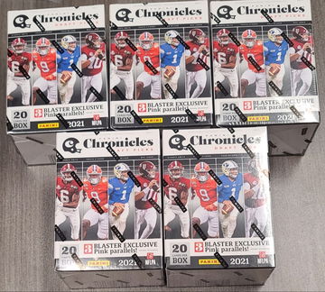 2021 Chronicles NFL Draft Pick Blaster Box - Lot of 5