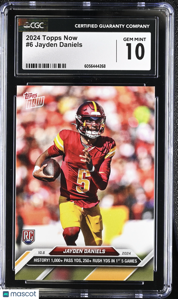 2024 Topps Now Jayden Daniels #6 CGC 10