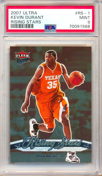 2007 Fleer Ultra Rising Stars #RS-1 Kevin Durant PSA 9