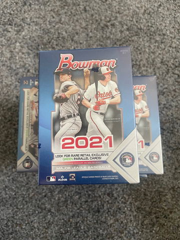 (5) 2021 Bowman Baseball Blasters 