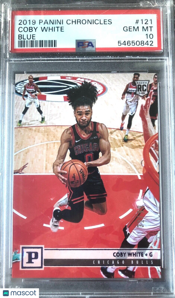 2019 Panini Chronicles #121 COBY WHITE Blue Parallel SP #32/99 Chicago Bulls