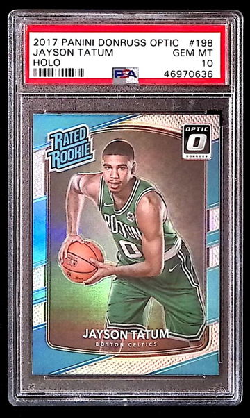 2017 Optic #198 Jayson Tatum Holo PSA 10
