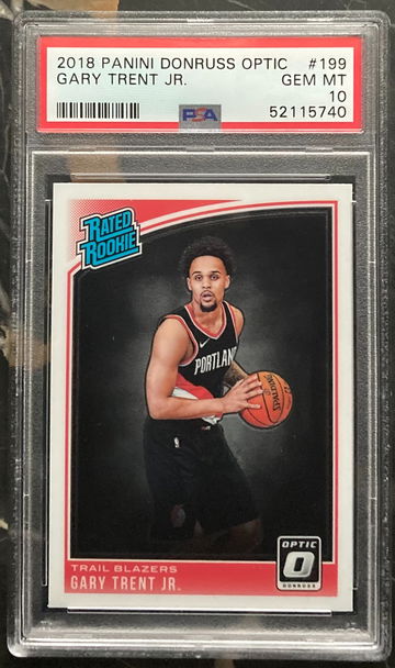Gary Trent Jr 2018-19 Donruss Optic Rated Rookie #199 PSA 10