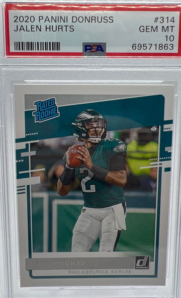 2020 Panini Donruss Jalen Hurts Rated Rookie PSA 10