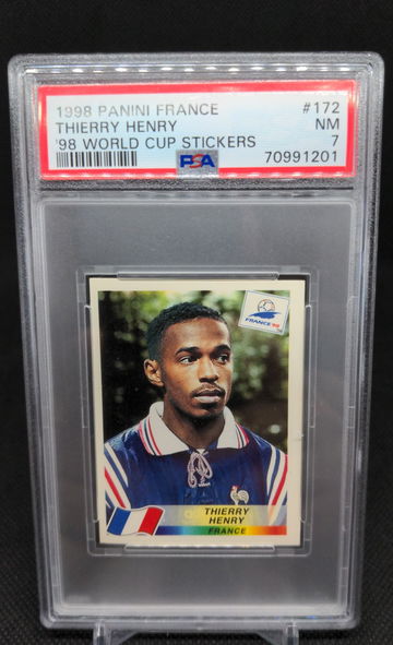 1998 Panini France 98 World Cup Thierry Henry #172 PSA 7