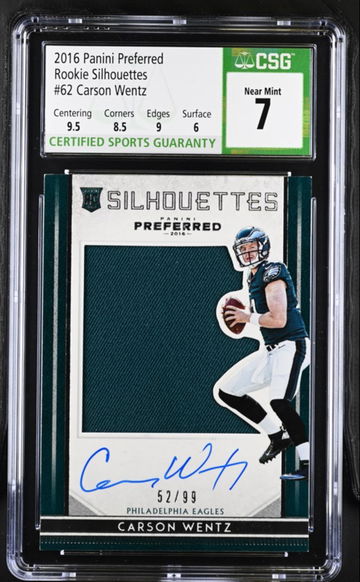 2016 PREFERRED ROOKIE SILHOUETTES CARSON WENTZ 