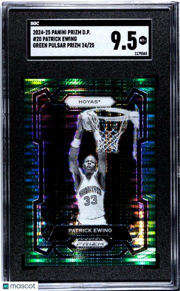 2024 Panini Prizm D.P. Patrick Ewing #20 Green Pulsar SGC 9.5