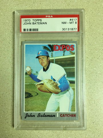 1970 Topps #417 John Bateman PSA 8 NM-MT EXPOS 