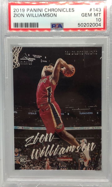 2019 Chronicles Zion Williamson Rookie #143 Luminance PSA 10