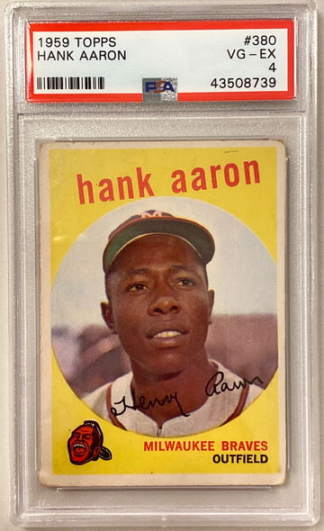 1959 topps hank Aaron PsA 4