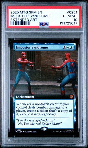 2025 Magic the Gathering Marvel's Spider-Man Extended Art Impostor Syndrome #0251 PSA 10