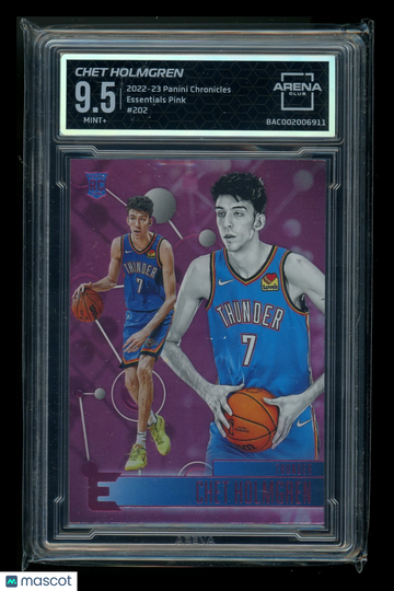2023 2022-23 Panini Chronicles Essentials Pink Chet Holmgren #202 RC Arena Club 9.5