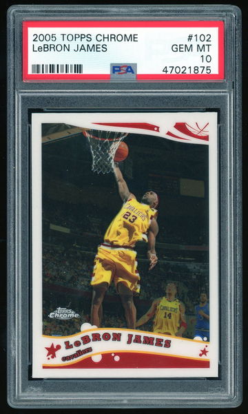 2005 topps chrome Lebron James