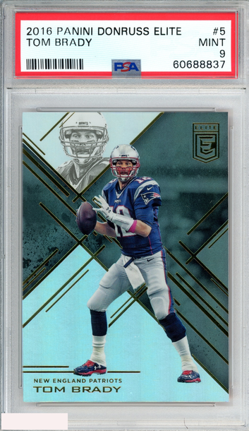 2016 PANINI DONRUSS ELITE TOM BRADY #5 NEW ENGLAND PATRIOTS PSA 9 MINT
