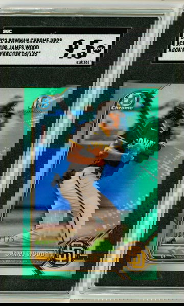 JAMES WOOD 2022 Bowman Chrome Aqua Refractor Rookie Card RC /125 SGC 9.5 Mint +