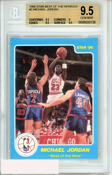1986 STAR BEST OF THE NEW MICHAEL JORDAN #2 BGS 9.5 RC
