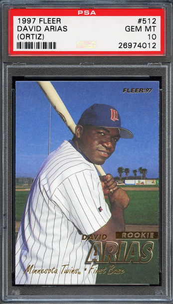 1997 Fleer David Ortiz PSA 10 Gem Mint Rookie RC 