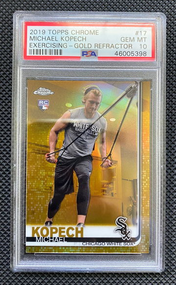 2019 Topps Chrome Michael Kopech /50 GOLD SP Image Variation PSA 10 #17 POP 1!!!