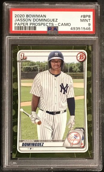 2020 Bowman - JASSON DOMINGUEZ - Paper 1st Bowman - CAMO - PSA 10