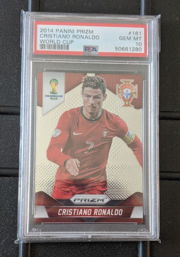 2014 Panini Prizm World Cup #161 Cristiano Ronaldo PSA 10 (Ships UPS from Canada)