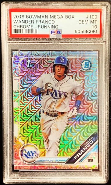 2019 Bowman Chrome Wander Franco Mega Refractor 1st RC PSA 10