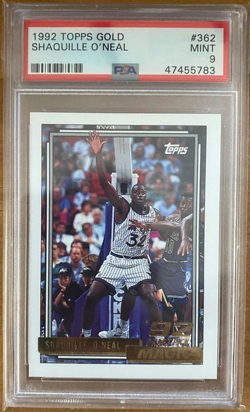 Shaquille O'Neal 1992 Topps Gold PSA 9