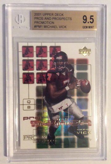 2001 Upper Deck Pros and Prospects Promotion #PM1 Michael Vick BGS 9.5 
