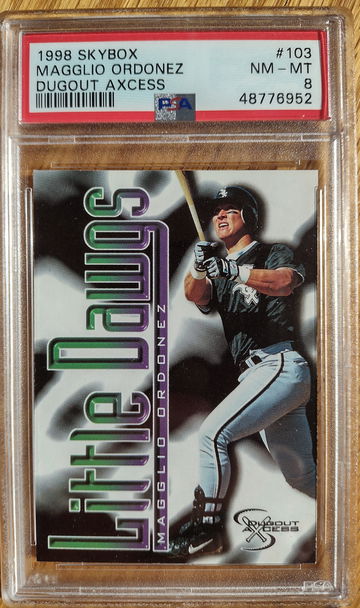 1998 Skybox Dugout Axcess Magglio Ordonez PSA 8