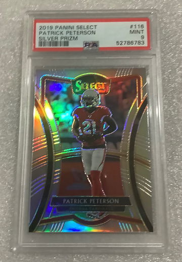 2019 Select Silver Patrick Peterson Premier level  Psa 9 Arizona 