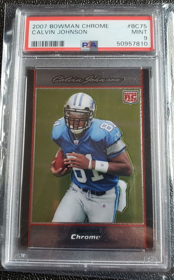 2007 Bowman Chrome  Calvin Johnson bc75 PSA 9