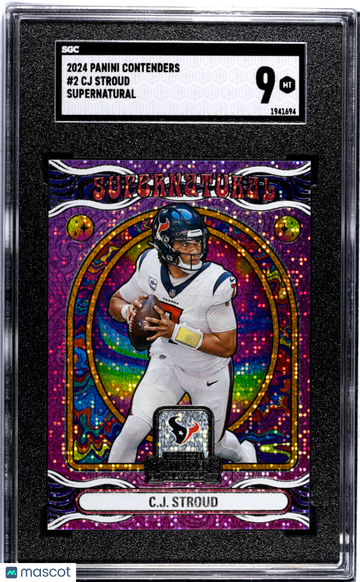 2024 Panini Contenders CJ Stroud #2 Supernatural SGC 9
