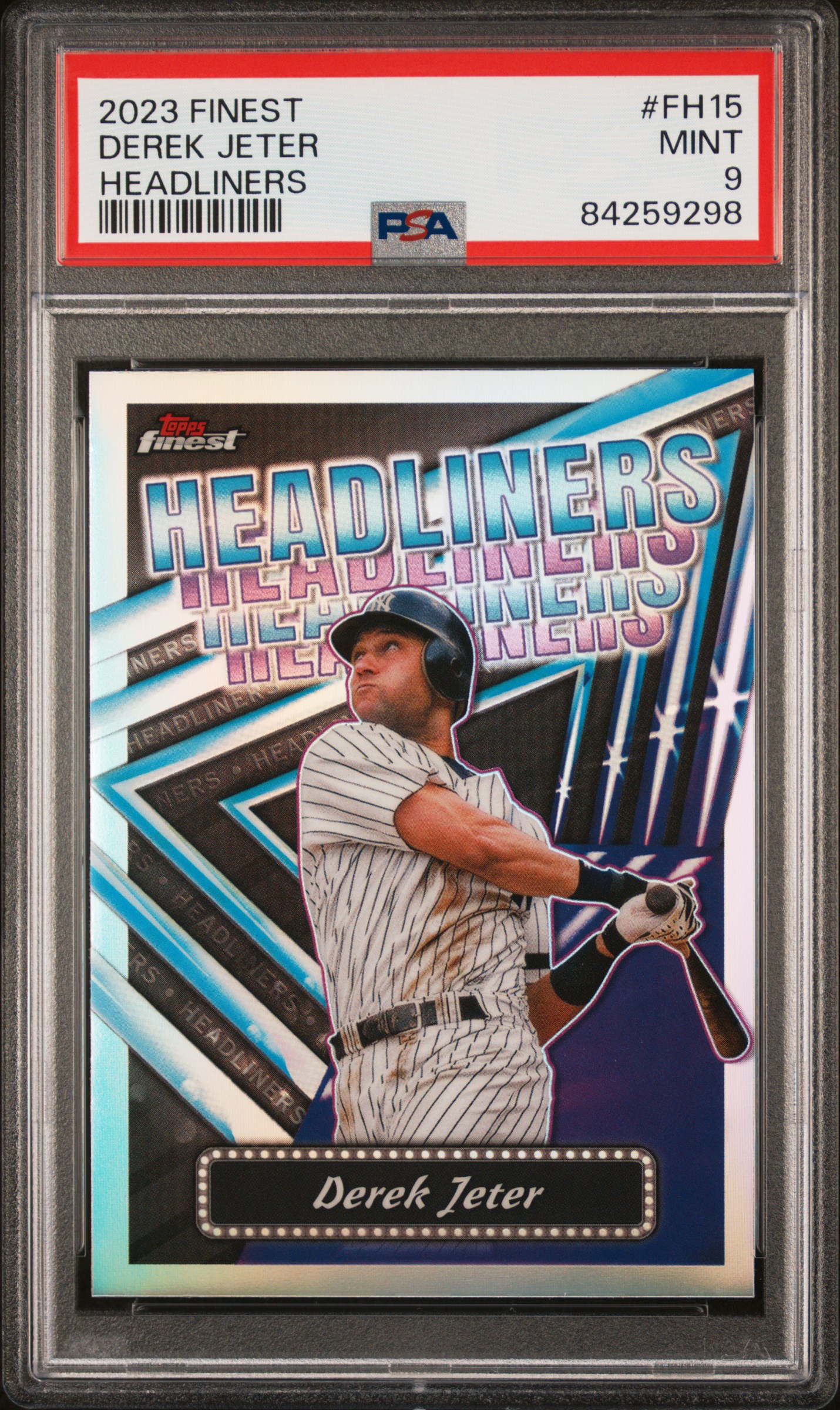 2023 Topps Finest Headliners Derek Jeter #FH-15 PSA 9