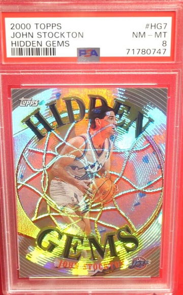 John Stockton Hidden Gems 2000 Topps Basketball Card #HG7 PSA 8