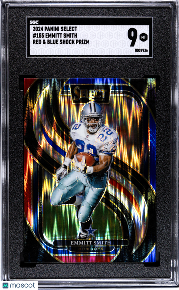 2024 Panini Select Emmitt Smith #155 Red & Blue Shock Prizm SGC 9