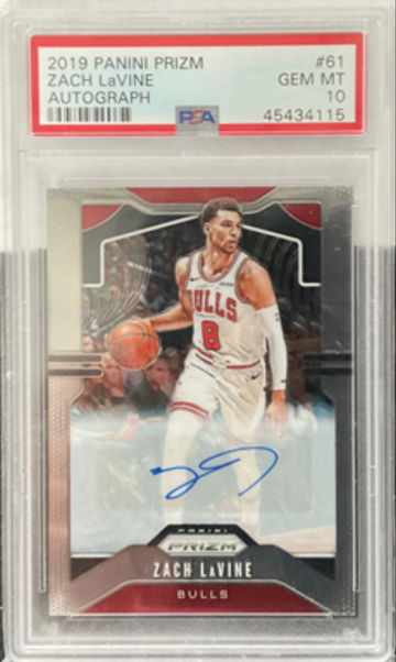 2019 Panini Prizm Zach Lavine Autograph PSA 10 POP 2