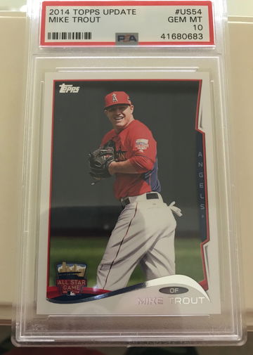2014 TOPPS UPDATE MIKE TROUT PSA 10 GEM MINT