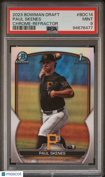 2023 Bowman Draft Paul Skenes #BDC14 Chrome Refractor PSA 9