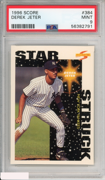 1996 SCORE DEREK JETER #384 NEW YORK YANKEES HOF PSA 9 MINT