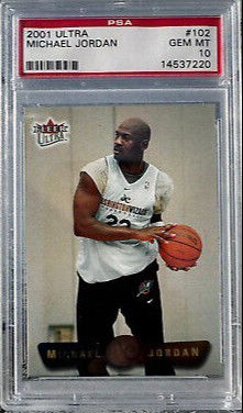 2001 Upper Deck UD Fleer Ultra 102 Michael Jordan Washington Wizards PSA 10 Gem Mint