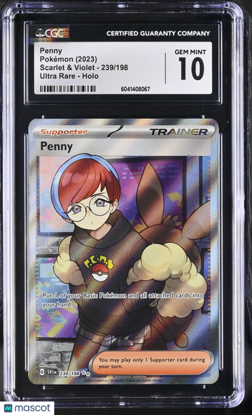 2023 Pokémon Scarlet & Violet Penny Ultra Rare CGC 10 #239/198