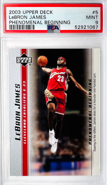 ⭐️ 2003 LEBRON JAMES UPPER DECK #5 PSA 9 RC🔥📈 