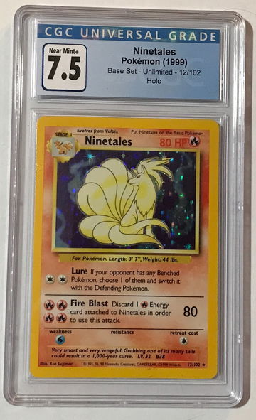 Pokémon Ninetales 12/102 HOLO CGC 7.5