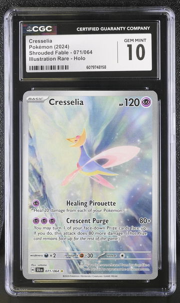 2024 Pokemon Shrouded Fable Illustration Rare Holo Cresselia #071/064 CGC 10