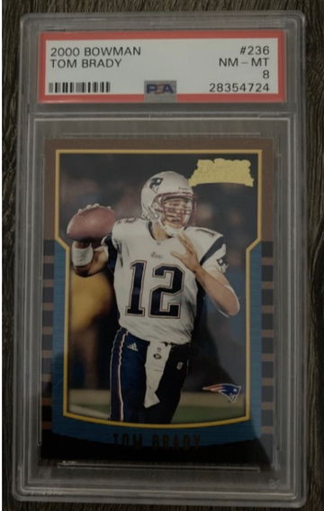 2000 Bowman Tom Brady Rookie Card RC PSA 8 