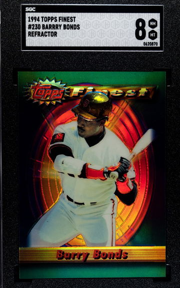 1994 Topps Finest Barry Bonds Refractor SGC 8
