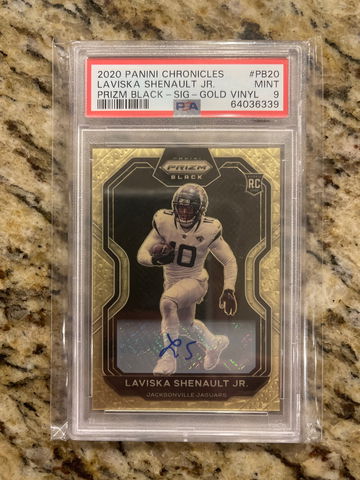 2020 Panini Black Gold Vinyl RC Rookie PSA 10 Laviska Shenault Auto 3/5